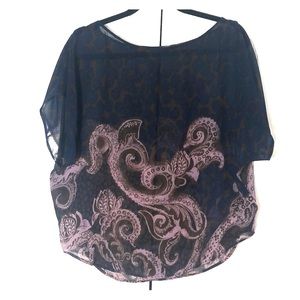 Guess Sheer Printed Top - Medium